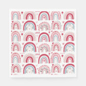 Serviette En Papier Be My Valentines Day Rainbow (Devant)