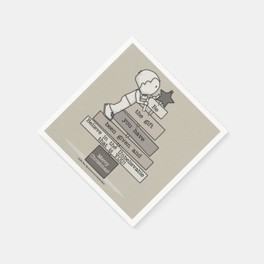 Serviette En Papier Be the Gift-Christmas Tree (Tan) (Coin)