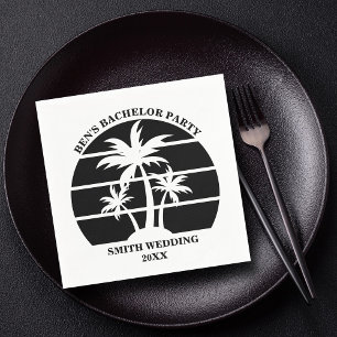 Serviette En Papier Beach Bachelor Party Island Mariage personnalisé