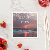 Serviette En Papier Beach Bliss Tropical Paradise Sunset Editable (En situation)