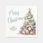 Serviette En Papier Beach Christmas Party (Devant)