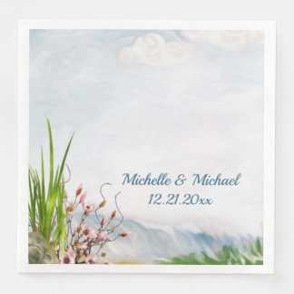 Serviette En Papier Beach Dune Romance Mariage