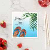 Serviette En Papier Beach Flip Flops Mariage Cocktail Party (En situation)