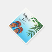 Serviette En Papier Beach Flip Flops Mariage Cocktail Party (Coin)