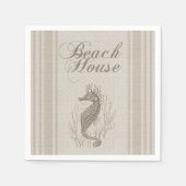 Serviette En Papier Beach House Seahorse Seashore (Devant)