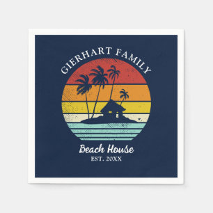 Serviette En Papier Beach House Vacances Famille Réunion nautique