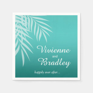 Serviette En Papier Beach Palm Tree Silhouette Cocktail   eau