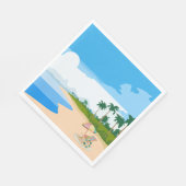 Serviette En Papier Beach Party (Coin)