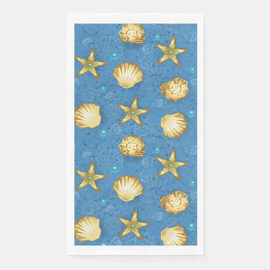 Serviette En Papier Beach Party Seashells (Devant)