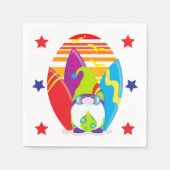 Serviette En Papier Beach Party Surf Gnome (Devant)