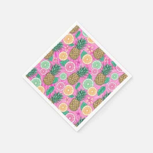 Serviette En Papier Beach Summer Pattern (Coin)