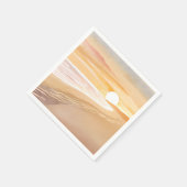 Serviette En Papier Beach Sunset Watercolor | Beautiful Yellow Painted (Coin)