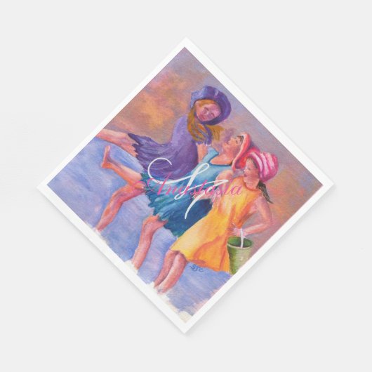 SERVIETTE EN PAPIER BEACH TIME FILFRIENDS MONOGRAM PARTI (Coin)
