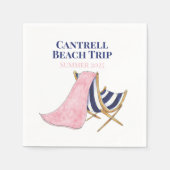 Serviette En Papier Beach Trip Beach Chaise Réunion (Devant)