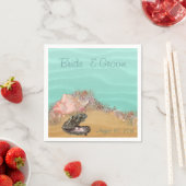 Serviette En Papier Beach Wedding Sandy Shore (En situation)