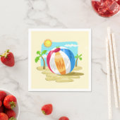 Serviette En Papier Beachball (En situation)