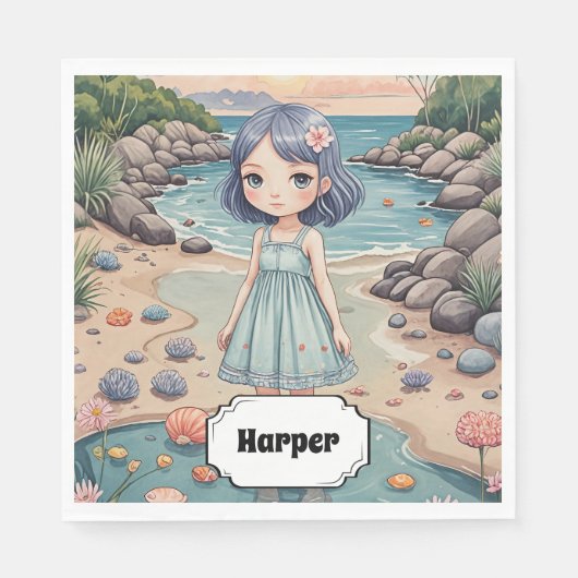 Serviette En Papier Beachcomber's Bliss Personnalisé (Devant)