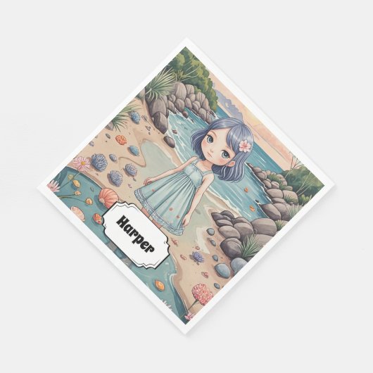 Serviette En Papier Beachcomber's Bliss Personnalisé (Coin)