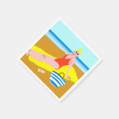 Serviette En Papier Beachy Keen - Jaune (Coin)