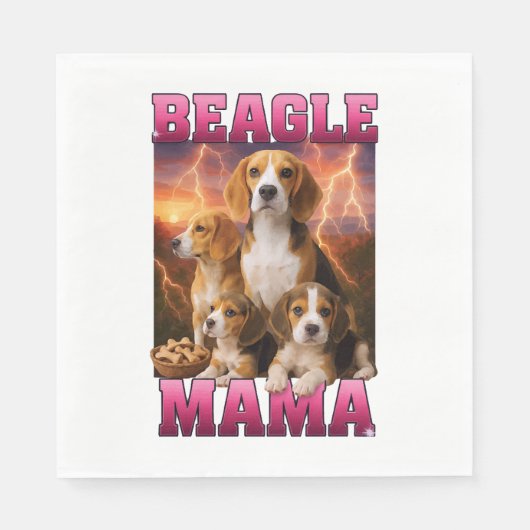 Serviette En Papier Beagle (Devant)