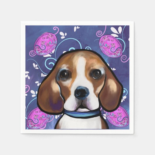 Serviette En Papier Beagle                (Devant)