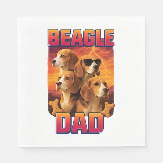 Serviette En Papier Beagle (Devant)