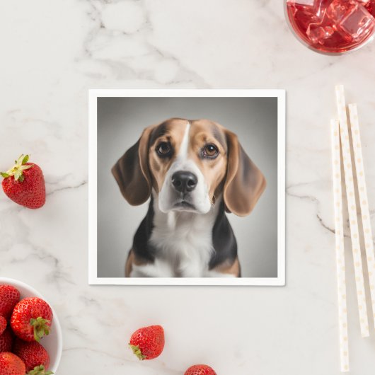 Serviette En Papier Beagle (En situation)