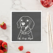 Serviette En Papier Beagle adorable (En situation)