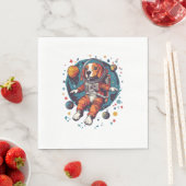 Serviette En Papier Beagle astronaute - Space Explorer Chien (En situation)
