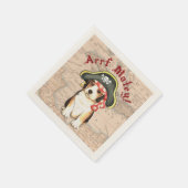 Serviette En Papier Beagle Casquette pirate (Coin)