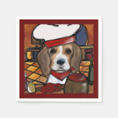 SERVIETTE EN PAPIER BEAGLE CHEF (Devant)