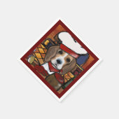 SERVIETTE EN PAPIER BEAGLE CHEF (Coin)
