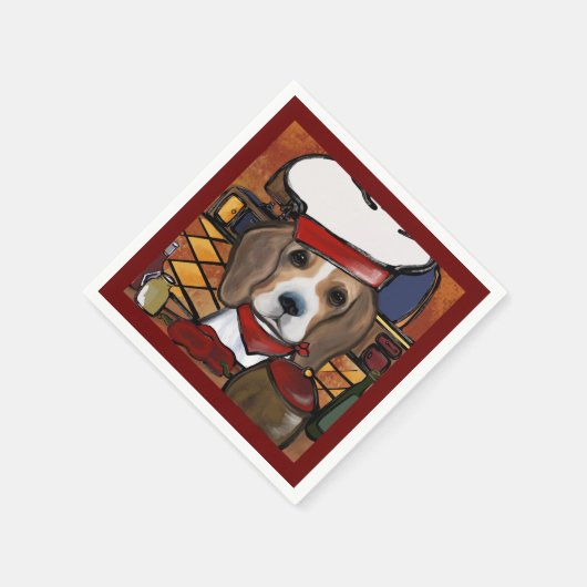 SERVIETTE EN PAPIER BEAGLE CHEF (Coin)