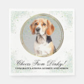 Serviette En Papier Beagle Chien Animaux Mariages Napkins Avec Chiens  (Devant)