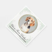 Serviette En Papier Beagle Chien Animaux Mariages Napkins Avec Chiens  (Coin)