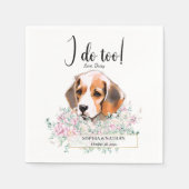 Serviette En Papier Beagle Chien Mariage Cocktail Napkins (Devant)