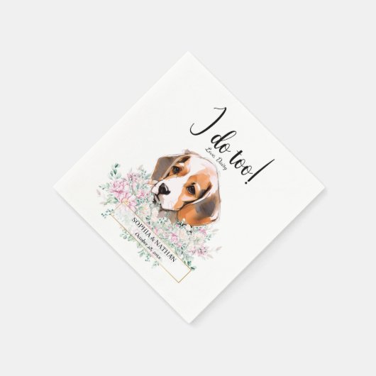 Serviette En Papier Beagle Chien Mariage Cocktail Napkins (Coin)