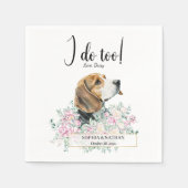 Serviette En Papier Beagle Chien Mariage Cocktail Napkins (Devant)