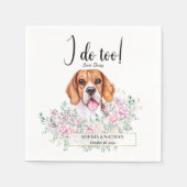 Serviette En Papier Beagle Chien Mariage Cocktail Napkins (Devant)