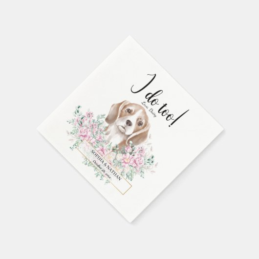 Serviette En Papier Beagle Chien Mariage Cocktail Napkins (Coin)