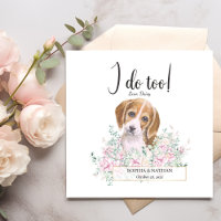 Beagle Chien Mariage Cocktail Napkins