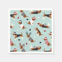 Beagle de Noël bleu