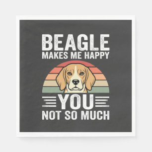 Serviette En Papier Beagle Me Rend Heureux Amoureux Des Chiens