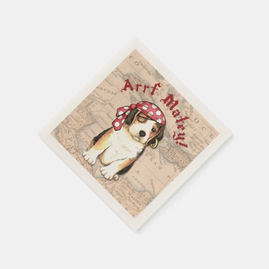 Serviette En Papier Beagle Pirate (Coin)