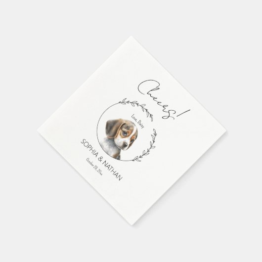 Serviette En Papier Beagle simple Chien Chien Mariage Cocktail Napkins (Coin)