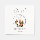 Serviette En Papier Beagle simple chien Mariage Cocktail serviettes (Devant)