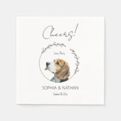 Serviette En Papier Beagle simple chien Mariage Cocktail serviettes (Devant)
