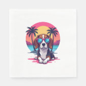 Serviette En Papier Beagle Sunset Arrière - plan Chemise, maman Beagle (Devant)