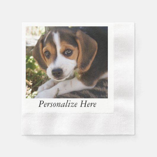 Serviette En Papier Beagles chiots (Devant)