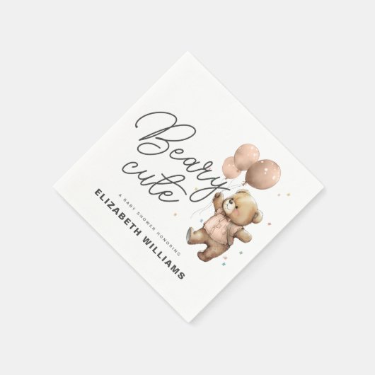 Serviette En Papier Béaire Moderne Simple Baby shower mignonne (Coin)